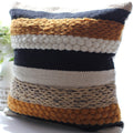 Cozydeko Decorative Boho Pillow Cover, 18    X 18    Trendy Moroccan Rustic Throw With Tufted Accents, Handwoven Cotton, Neutral