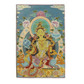 ZenBless Silk Embroidery Tibetan Thangka with Buddhism Green Tara Wall Hanging for Home D  cor Tapestry Meditation