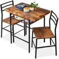 Best Choice Products 3-Piece Modern Dining Set, Space Saving Dinette for Kitchen, Dining Room, Small Space w/Steel Frame, Built-