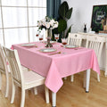 Kaipho Pink Rectangle Tablecloth Waterproof Stain Resistant Wrinkle Free Table Cloth 210Gsm Polyester Wipeable Table Cover For P