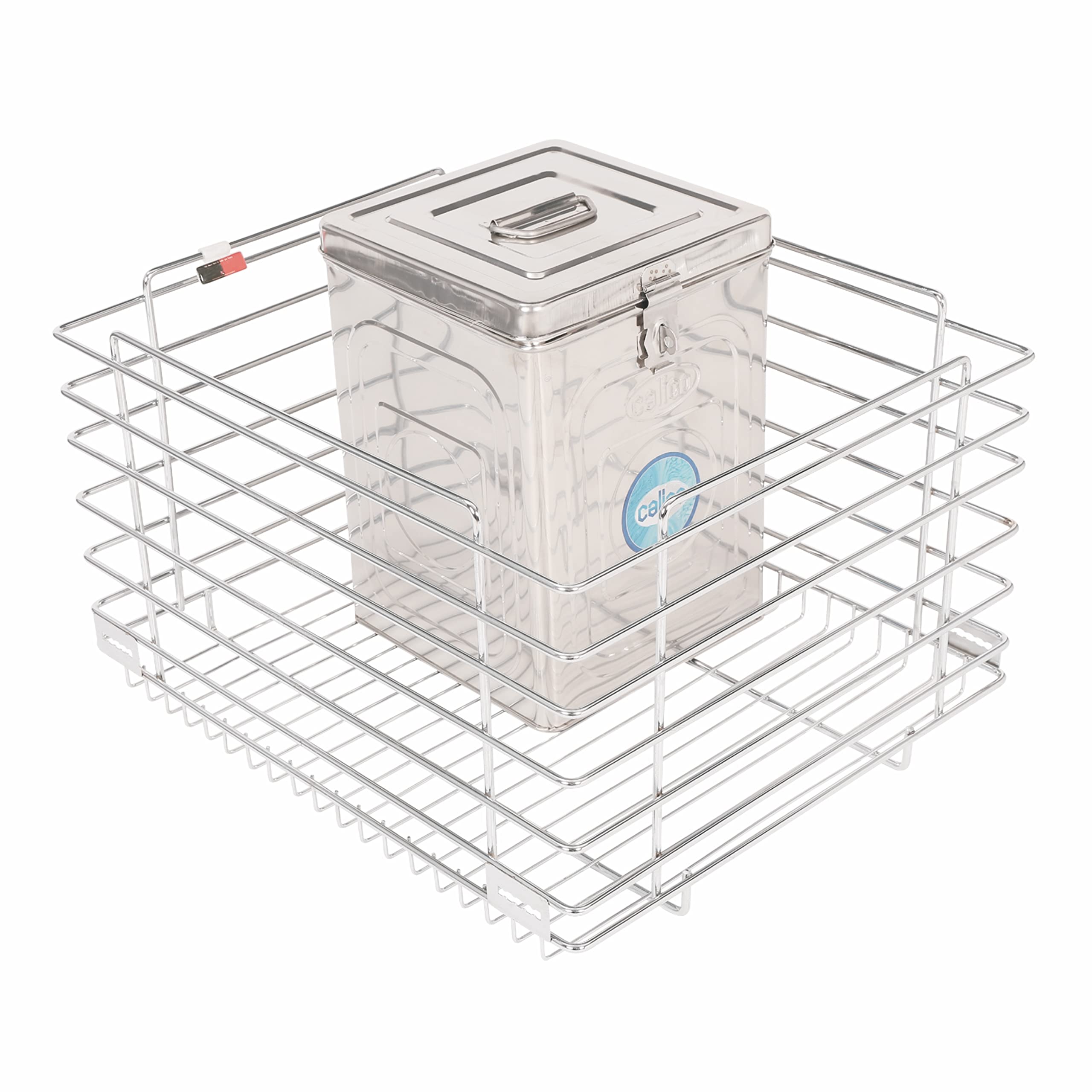 Rab Kitchen Basket Stainless Steel Gran Trolley Basket For Kitchen Cabinet Drawer Organizer Modular Kitchen Trolley (Code: King