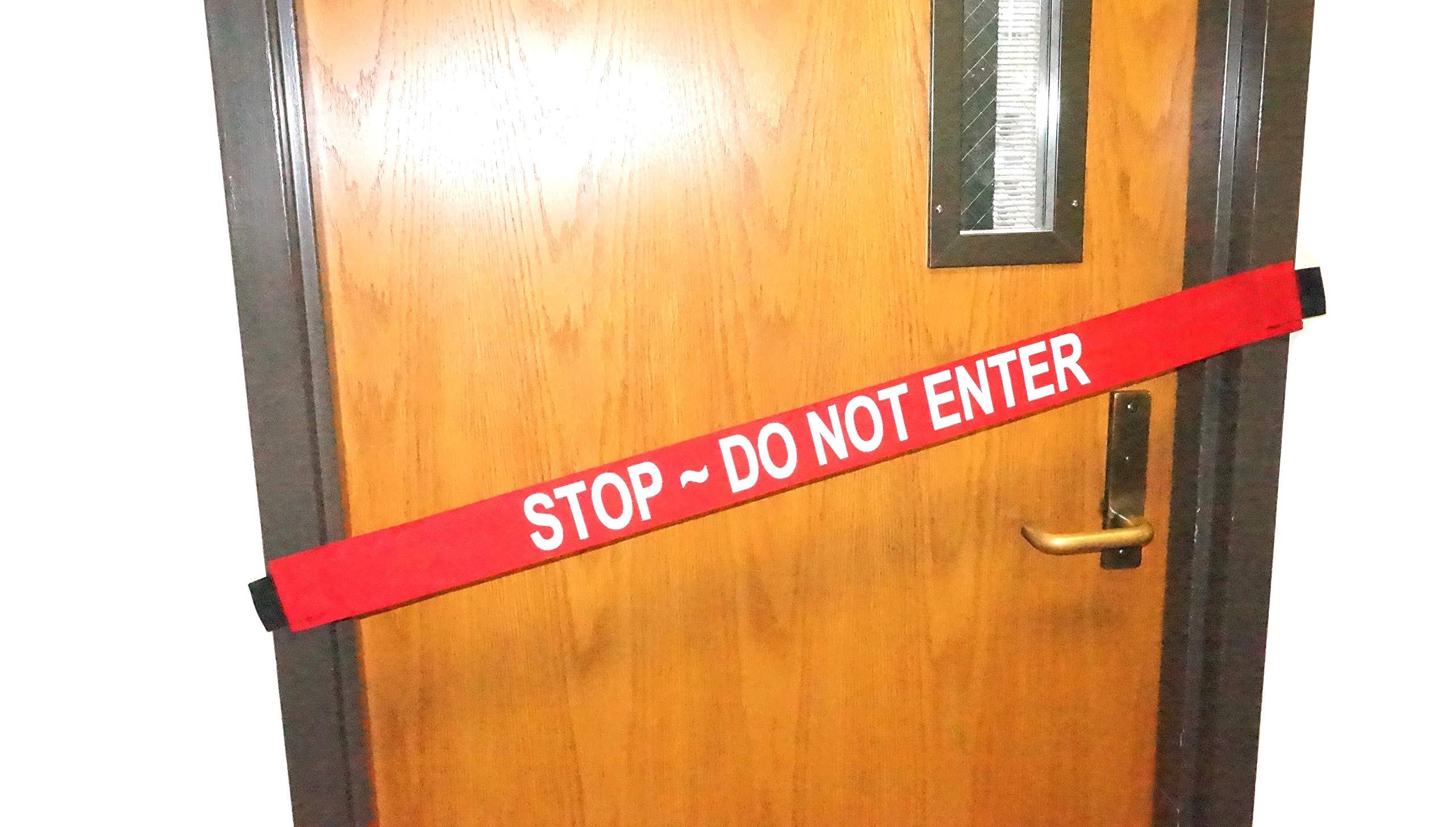 Stop - Do Not Enter - Magnetic Door Barrier - Fits Up To A 51' Wide Door