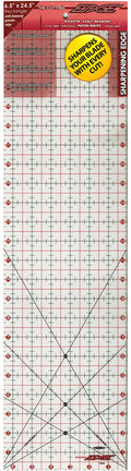 Sullivan Cutting Edge Frosted 6.5x24.5 Ruler, Clear
