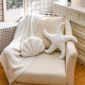 Newwiee 2 Pcs Starfish Pillow 14 x 11 Inch Seashell Throw Pillows 20 Inch Beach Starfish Shaped Throw Pillows Soft Home Decorati
