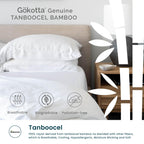 Gokotta Fitted Sheet Only - 15 Inch Pocket, 100% Rayon Made From Bamboo, Super Soft And Cooling Bottom Sheet With Elastic Corner