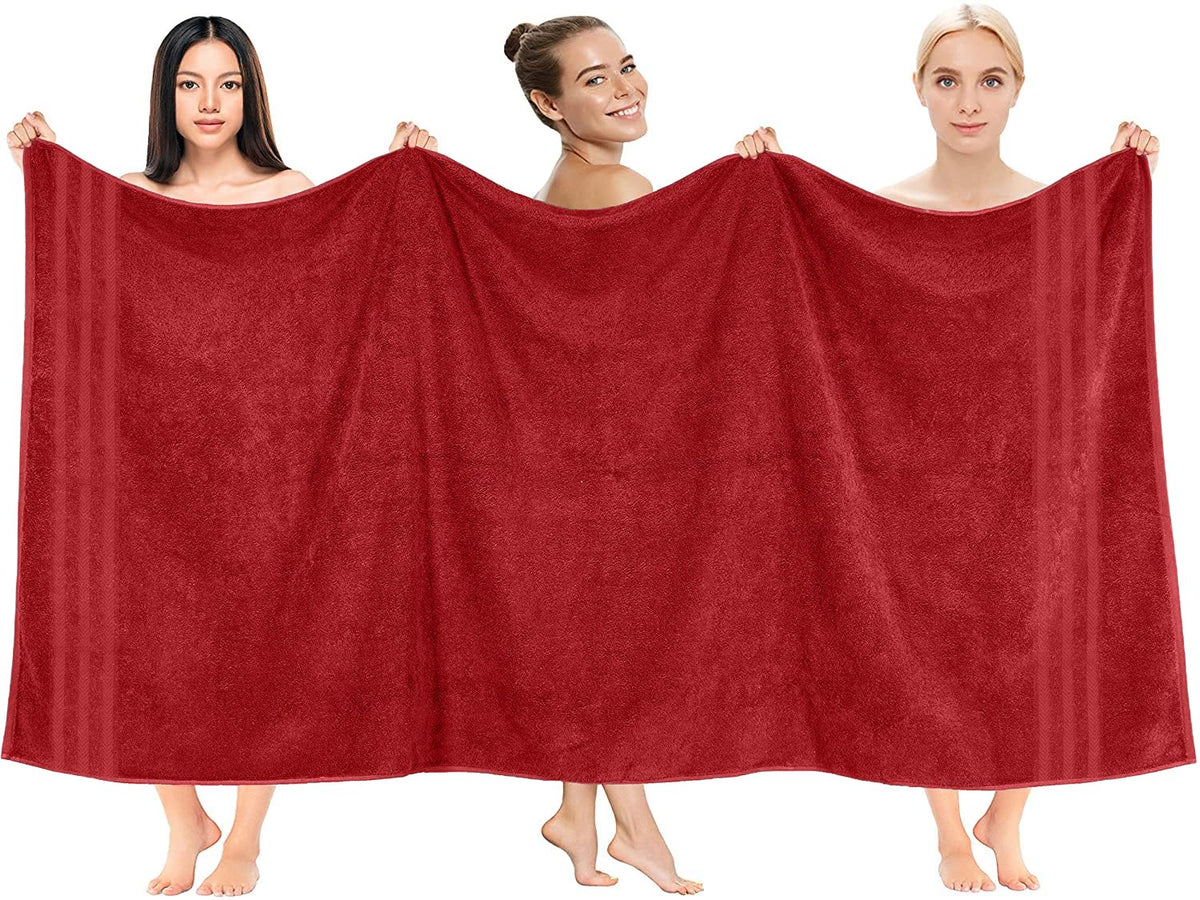 Dan River Bath Sheets Set Of 2 - 550 Gsm Ultra Soft & Highly Absorbent Sheets - 100% Cotton Jumbo Large Bath Towels For Bathroom