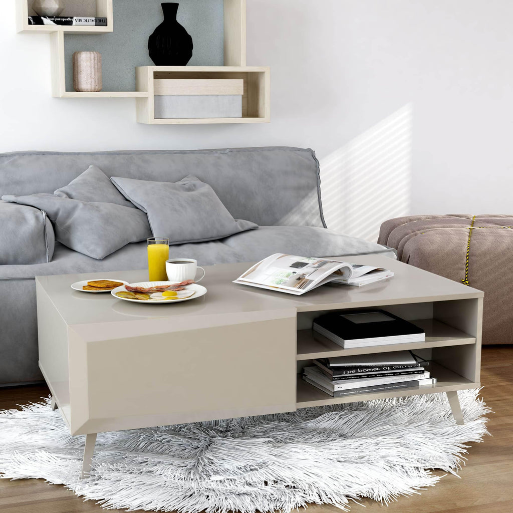 Anderson Teak Altus 43" Gloss Grey Coffee Table, Large