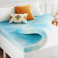 Best Price Mattress 4 Inch Swirl Gel AeroBreeze Cooling Air Flow Memory Foam Mattress Topper, Queen