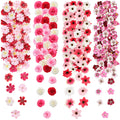 217 Pieces Flower Mini Silk Heads Fake Rose Daisy Faux Flowers for Crafts Rose Flowers Plum Blossom Heads Sunflower Daisy Weddin