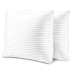 Evz Premium Stuffer Pillow Insert Sham Square Form Polyester, 22' L X 22' W, Standard White Striped, For 22' Covers