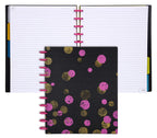 Talia Discbound Notebooks, Planner, Customizable, (Xbounce Maroon W/Pink Discs, Letter (8.5In X 11In))
