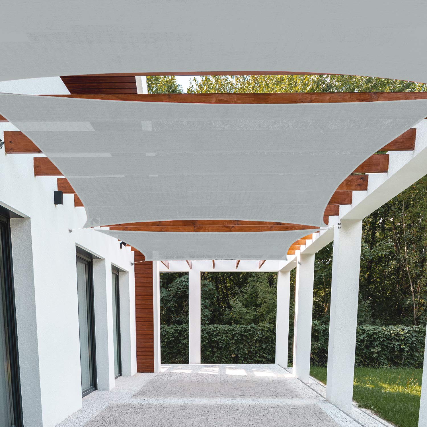 Patio Paradise 18' X 19' Sun Shade Sail Rectangle Canopy Patio Cover Sunlight Block Awning Heavy Duty Commercial Grade For Backy