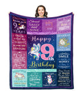 Solzien Gifts for 9 Year Old Girls Blanket 60''x50'', 9 Year Old Girl Gifts, 9 Year Old Girl Birthday Gift Ideas, Birthday Gifts