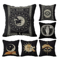 Tarot The Star Moon Sun Linen Throw Pillow Case, 18 X 18 Inch Set Of 6, Tarot Theme Room Decor, Astrology Tarot Lovers Gifts, Mo