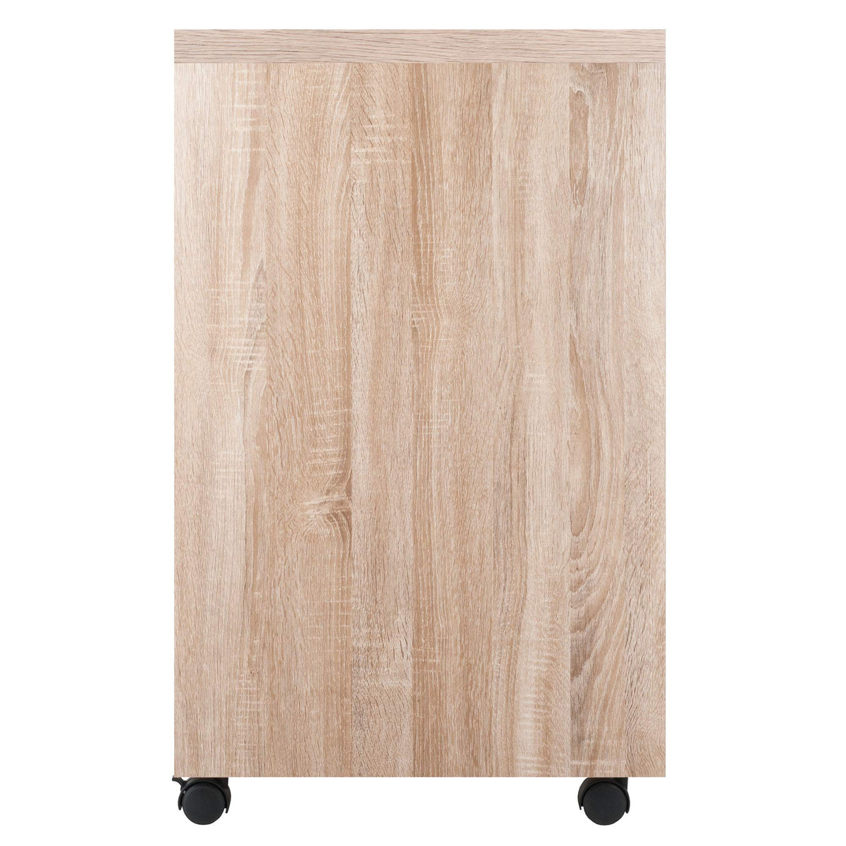 Ergode Kenner Storage Mobile Cabinet | Versatile | Contemporary Design | Easy Mobility | Reclaimed Wood Finish | Linen White Facings | 1-Drawer | Locking Casters (18333-VV)