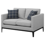 Coaster Home Furnishings Apperson Cushioned Back Loveseat Light Grey