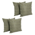 Blazing Needles Faux Leather Throw Pillow, 17", Sage Green 4 Count