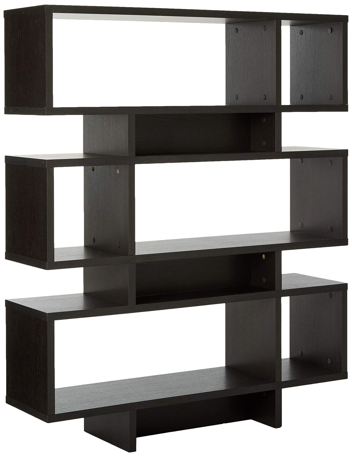 Baxton Studio Cassidy 6Level Modern Bookshelf, Dark Brown
