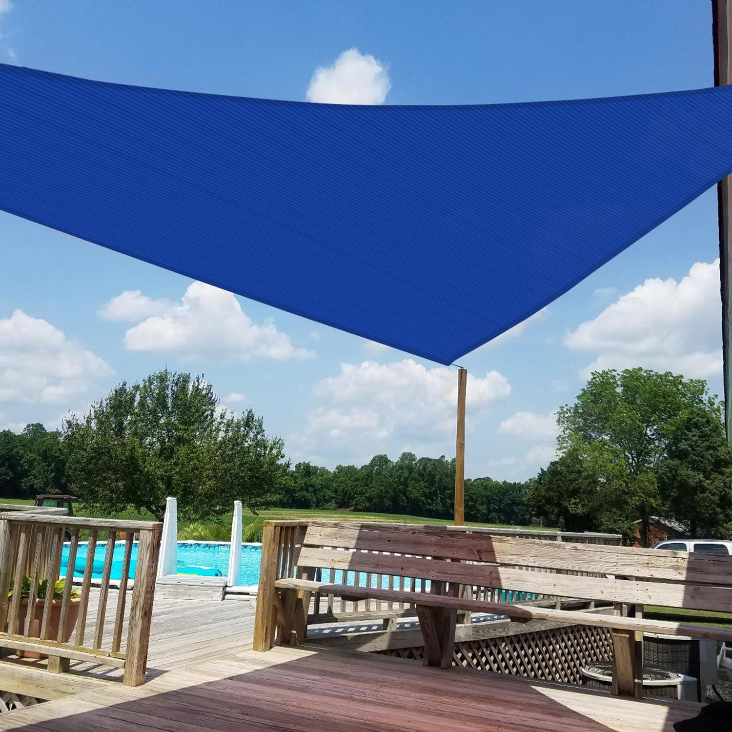 Windscreen4Less 9' X 9' X 9' Sun Shade Sail Triangle Outdoor Canopy Cover Uv Block For Backyard Porch Pergola Deck Garden Patio