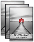 ELSKER&HOME 22.375 x 34 Poster Frame 3 Pack, Black Picture Frame for Horizontal or Vertical Wall Mounting, Sturdy and Scratch-pr