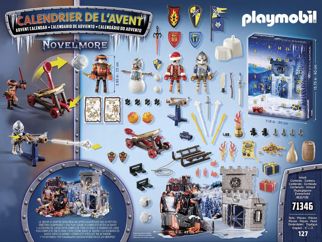 Playmobil Advent Calendar - Novelmore Battle in The Snow, One Size, Multicolor, Model 71346