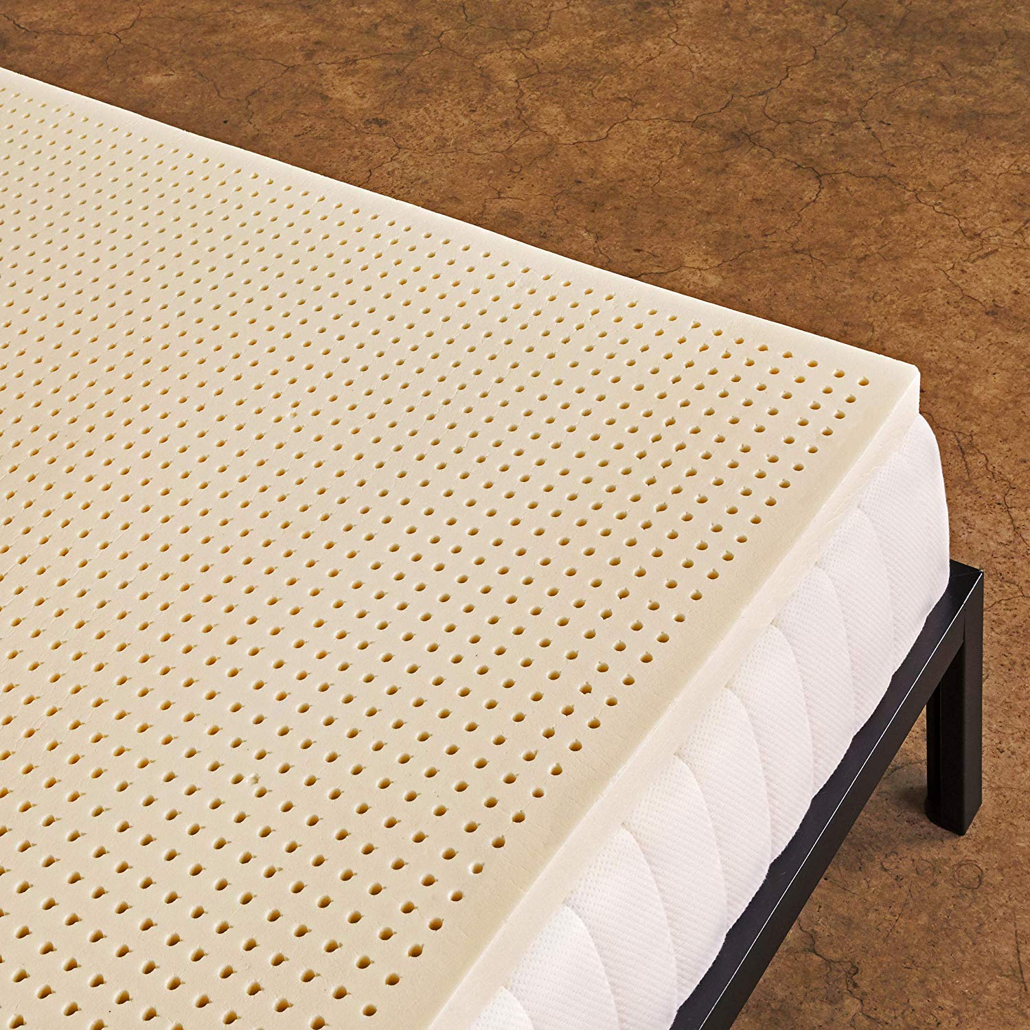 Pure Green Natural Latex Mattress Topper - Firm - 2 Inch - Twin XL Size (GOLS Certified Organic)