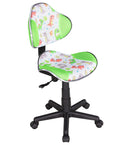 Jjs Home Office Low Back Computer Executive Chair, Ergonomic Mesh Chair With Extra Large Base And Pads, Greendinosaur