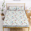 Yasida Car Sheet Sets for Kids Cute Cartoon Truck Bed Queen Size Fitted Sheets Boys 3D Plants Print Bedding Set Soft Microfiber 