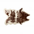 HomeRoots Kitchen 63' x 90' Decorative Faux Hide Area Rug - Chocolate and White