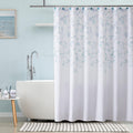 Central Park Blue Leaf Shower Curtain Water Resistant Decorative Sweeping Floral Print Canvas Bathroom Spa Hotel Shower Curtain 