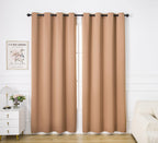 Pi Blackout Long Curtains 95 Inches Length,Privacy Room Darkening Divider Curtains With Grommet For Living Room/Bedroom/Glassdoor/Patio 1 Panel (Cappuccino,W52Xl95)