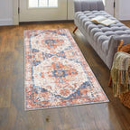 Coarir Runner Rug 2X6, Washable Hallway Kitchen Rugs, Soft Non-Slip Area Rug, Stain-Resistant Boho Vintage Carpet For Laundry Be