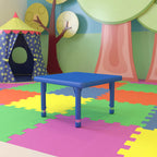 Flash Furniture Wren 24'' Square Blue Plastic Height Adjustable Activity Table