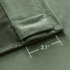 Miulee Sage Green Velvet Curtains 96 Inches Long - Luxury Blackout Curtains For Bedroom Living Room Thermal Insulated Super Soft Window Drapes Back Tab Rod Pocket, W52 X L96 Inches, 2 Panels