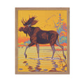 Poster Master Moose Poster - Moose Wildlife Nature Print - Animal Wall Art - Retro Wall Art - Great Wall Decor Gift for Home, Of