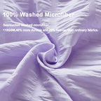 Avelom Lavender Purple Seersucker Duvet Cover Set Full (80 X 90 Inches), 3 Pieces (1 Duvet Cover + 2 Pillow Cases), Ultra Soft Washed Microfiber, Textured Duvet Cover With Zipper Closure, Corner Ties