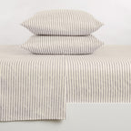 3-Piece Stripe Printed Ultra-Soft Microfiber Sheet Set. Wrinkle Free, Comfortable, All-Season Bed Sheets. Evette Collection (Twin, Stripe - Light Grey)