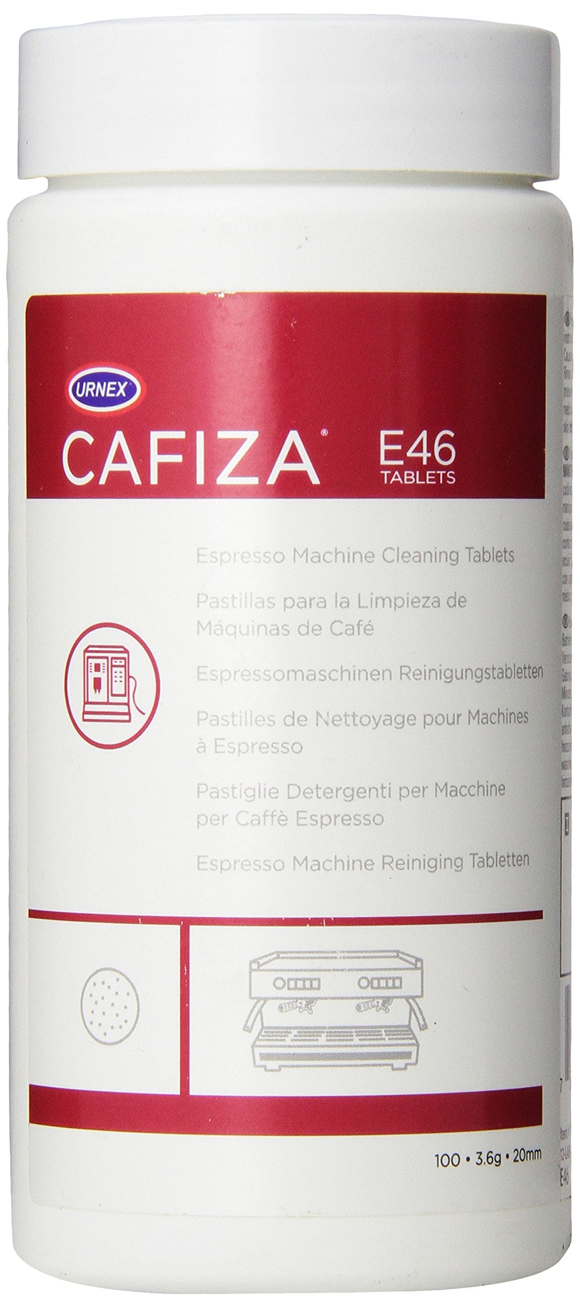 Urnex Cafiza Espresso Machine Cleaning Tablets  100 Tablets  Professional Espresso Machine Cleaner Barista Use