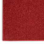 Nourison Essentials Solid Indoor/Outdoor Brick Red 2'2' X 16 Area Rug, Easy Cleaning, Non Shedding, Bed Room, Living Room, Dining Room, Deck, Patio, Backyard (2X16)