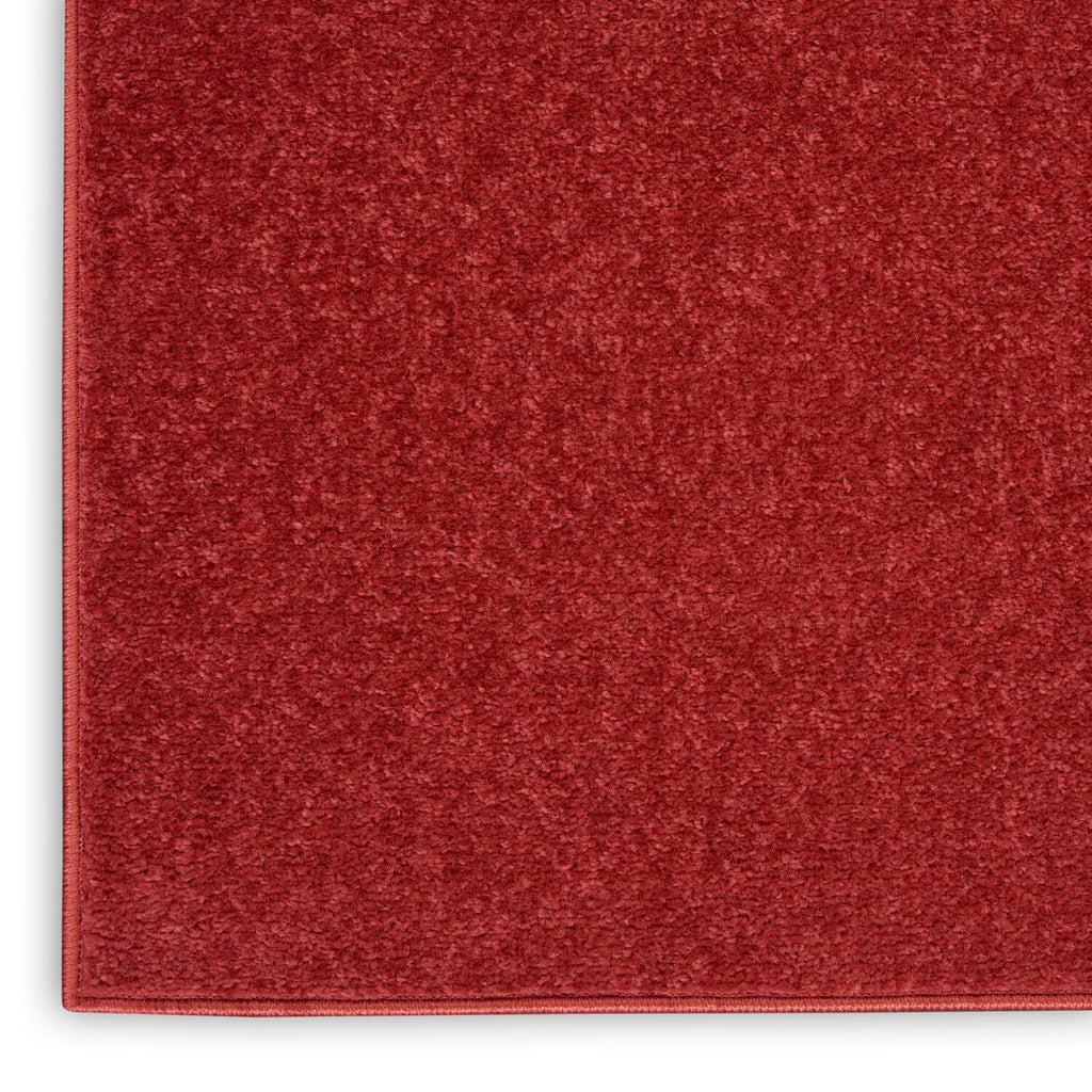 Nourison Essentials Solid Indoor/Outdoor Brick Red 2'2' X 20 Area Rug, Easy Cleaning, Non Shedding, Bed Room, Living Room, Dining Room, Deck, Patio, Backyard (2X20)