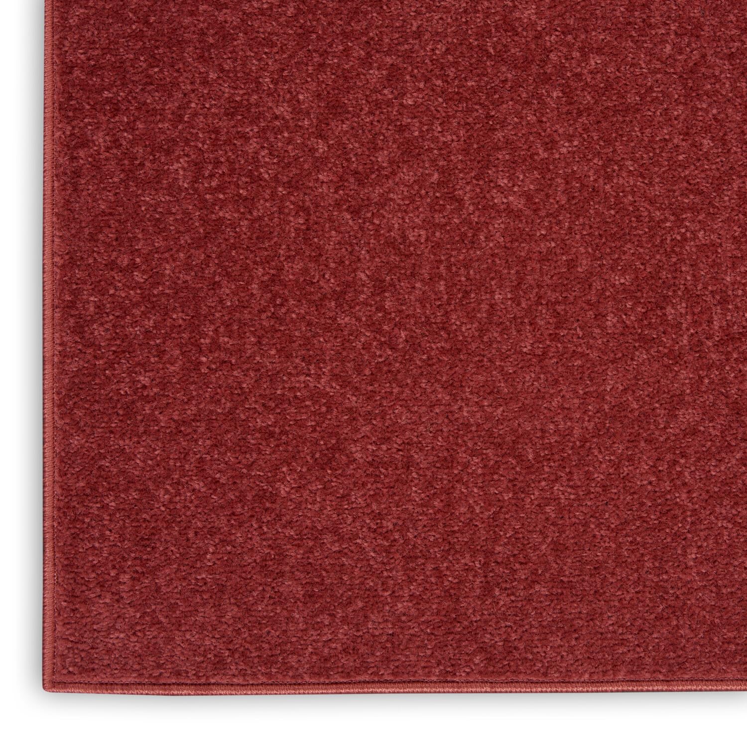 Nourison Essentials Solid Indoor/Outdoor Brick Red 2'2' X 20 Area Rug, Easy Cleaning, Non Shedding, Bed Room, Living Room, Dining Room, Deck, Patio, Backyard (2X20)