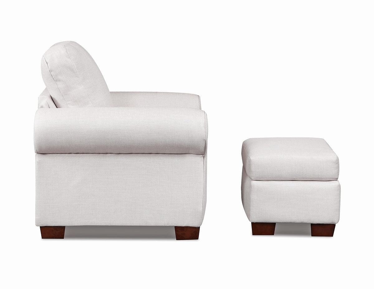 American Furniture Classics Pembroke Upholstered Chair, Soft Washed Cream Tweed