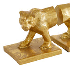 Deco 79 Glam Metal Bookends, 2 Pieces Small Size, Gold