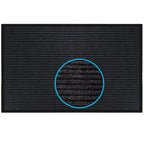 Luxurux Durable Rubber Door Mat, Heavy Duty Doormat, Indoor Outdoor, Easy Clean, Waterproof, Low-Profile Mats For Entry, Patio, Garage, High Traffic Entrance Ways (3 X 5 Feet, Black)