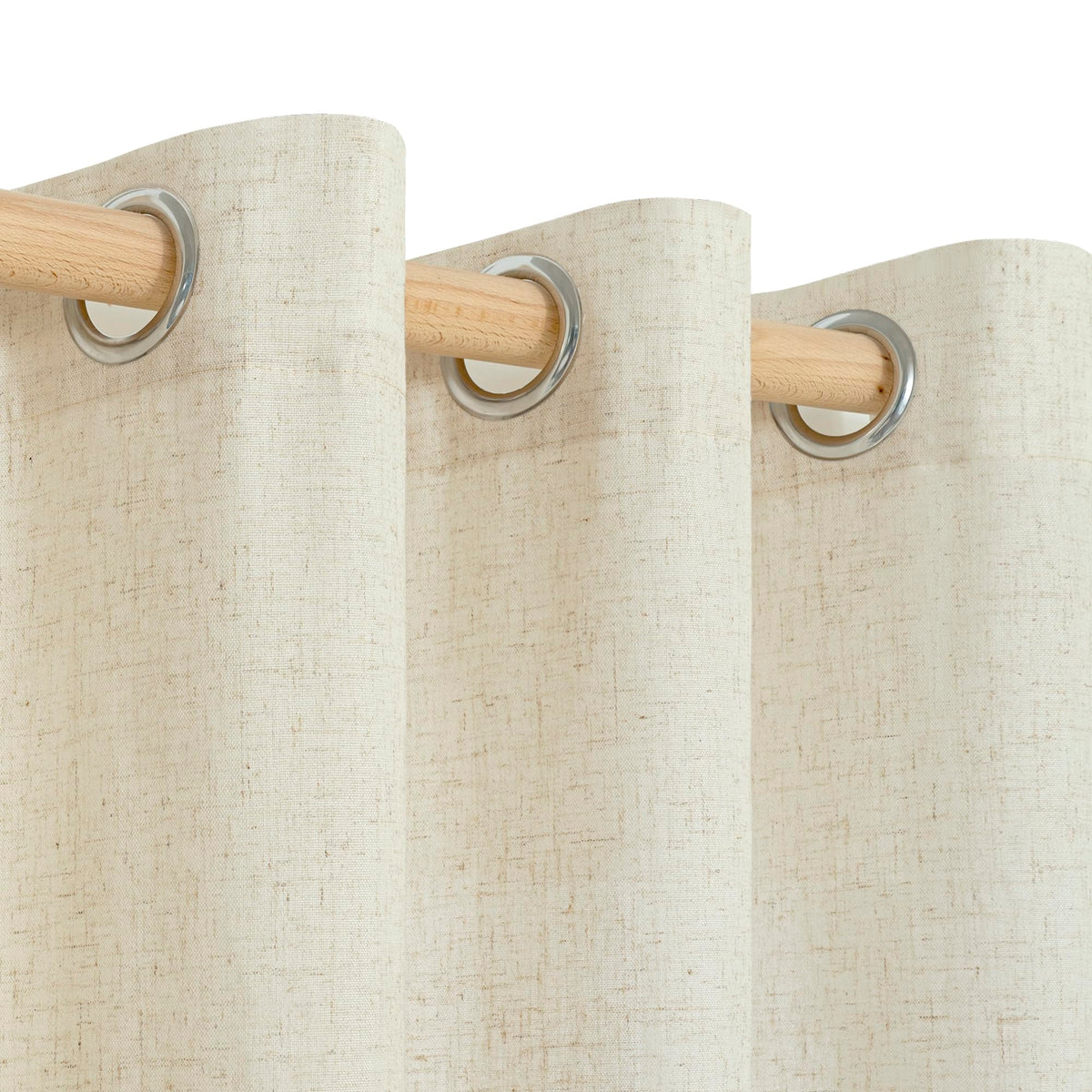 Youngstex 90 Inch Length Linen Curtains 2 Panels Grommet Light Filtering Living Room Window Drapes Privacy That Let Light In For