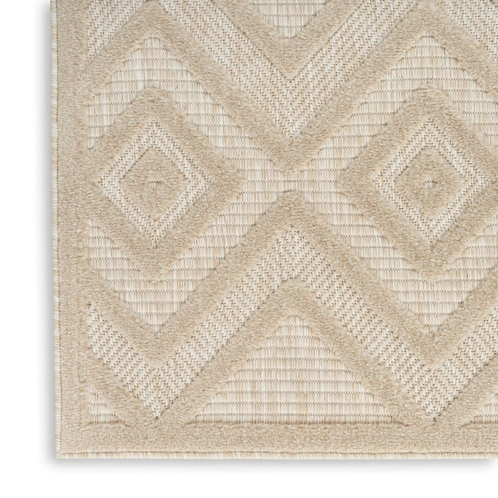 Nourison Versatile Indoor/Outdoor Cream 4' X 6' Area Rug, Easy Cleaning, Non Shedding, Bed Room, Living Room, Dining Room, Backyard, Deck, Patio (4X6)