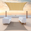 Colourtree Ctapr1016 Custom Size 12' X 24' Sand Beige Sun Shade Sail Canopy Uv Block Upf50  Rectangle - Commercial Standard Heav