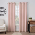 Eclipse Gabriella Grommet Top Curtains for Bedroom, Single Panel, 40'' x 84'', Blush