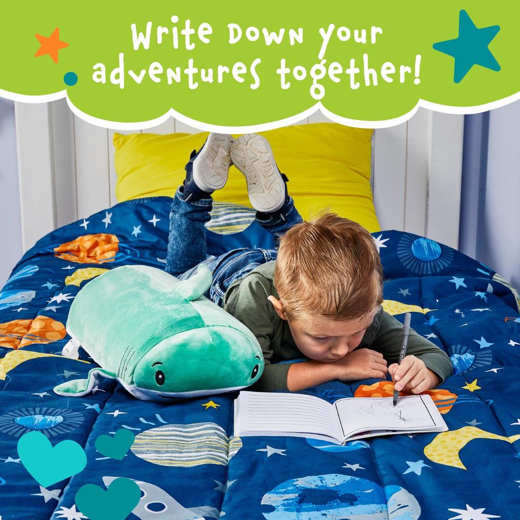 Memory Mates Jake The Shark Memory Foam Pillow Plush,15    Stuffed Animal