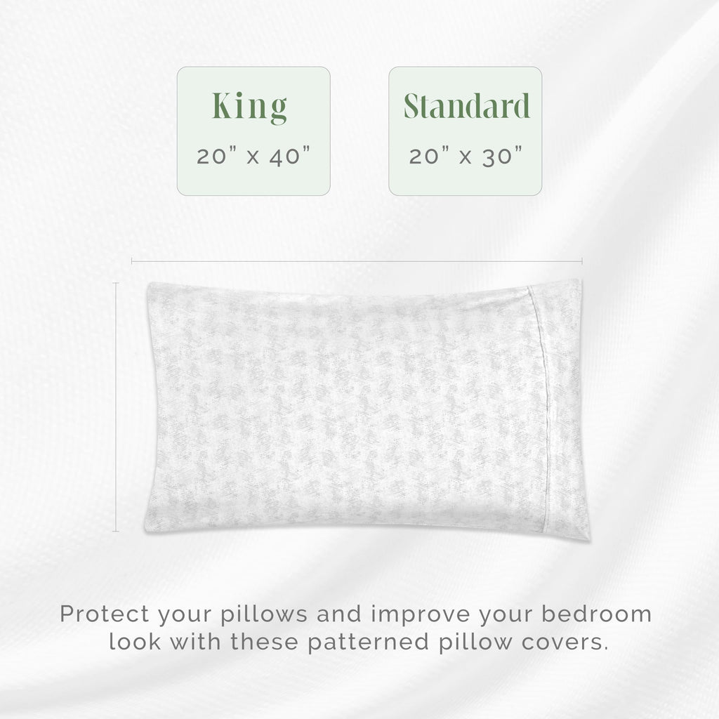 Elegant Comfort Ultra Soft Set Of 2 Sea Waves Print Pillowcases - 1500 Premium Hotel Quality Microfiber, Soft And Smooth Envelope Closure 2-Piece Pillow Covers - King, Wave Beige